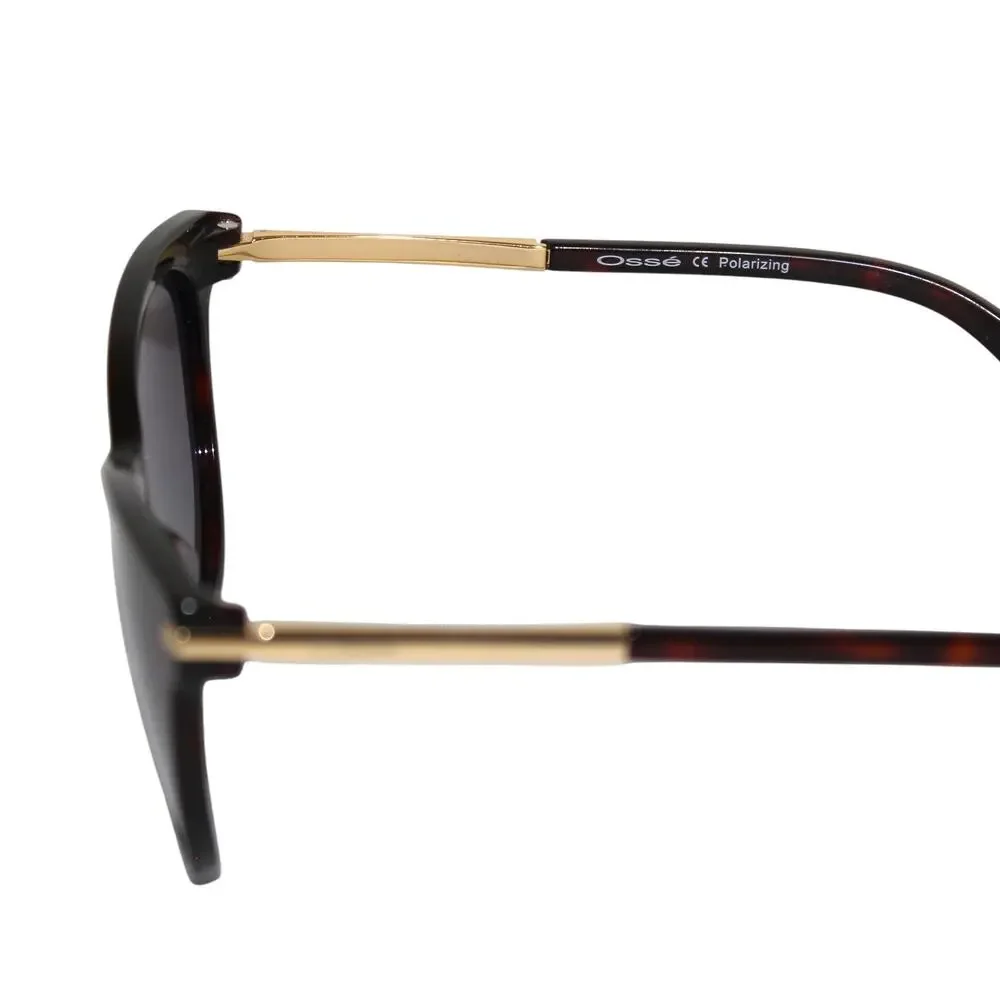 Osse Brown Gold Hardware Cateye Sunglasses
